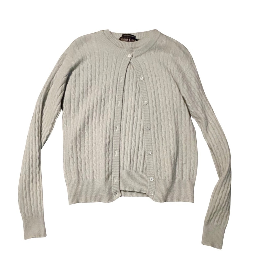 William Kasper 100% Pure Cashmere 2-Piece Sweater Set – Light Green, Size L